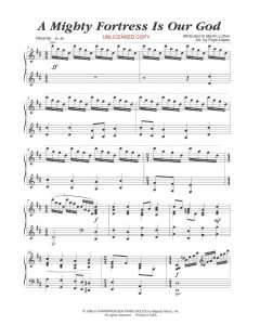 A Mighty Fortress Is Our God - Faye Lopez Piano Solo (PDF download)