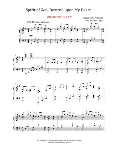 Spirit of God, Descend Upon My Heart - Faye Lopez Piano Solo  (PDF download)
