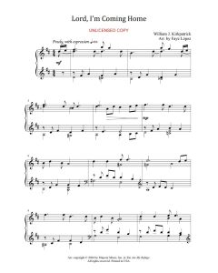 Lord, I'm Coming Home - Faye Lopez Piano Solo (PDF download)