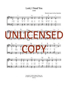 Lord, I Need You - Hymn Style (PDF download)