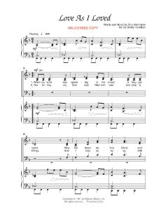Love As I Loved - Piano/Vocal Choral (PDF download)