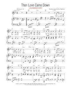 Then Love Came Down - Vocal Solo (PDF download)