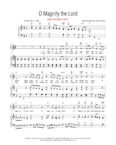 O Magnify the Lord Piano/Vocal (PDF download)
