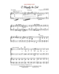 O Magnify the Lord - Piano/Vocal Choral (PDF download)