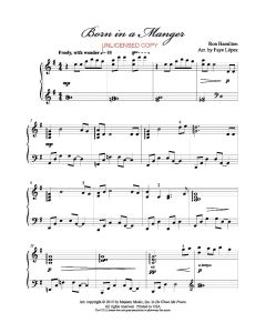 Born in a Manger - Faye Lopez Piano Solo (PDF download)