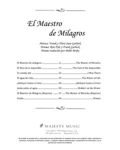 El Maestro de milagros libro coral (The Master of Miracles) 