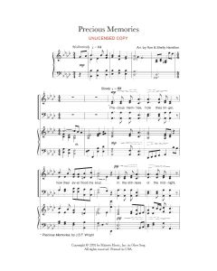 Precious Memories - Choral Medley (PDF download)