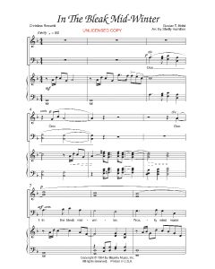 In The Bleak Mid-Winter - Piano/Vocal Choral (PDF download)