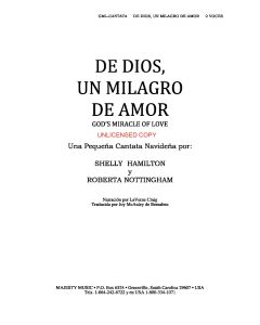 De Dios, un milagro de amor (God's Miracle of Love)