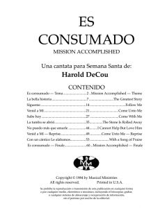 Ex consumado libro coral (Mission Accomplished) 