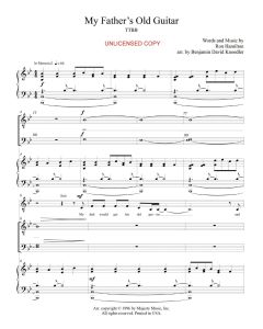 My Father's Old Guitar TTBB (PDF download)