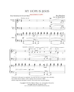 My Hope Is Jesus - Piano/Vocal Choral (PDF download)