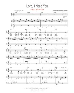Lord, I Need You - Vocal Solo (PDF download)