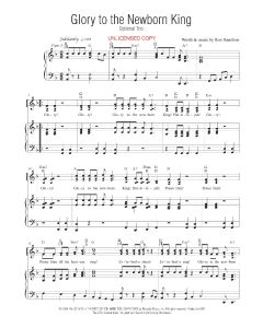 Glory to the Newborn King - Vocal Solo w/ Optional Trio (PDF download)