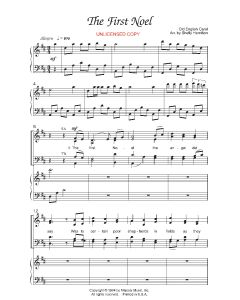 The First Noel - Piano/Vocal Choral (PDF download)