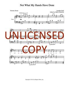 Not What My Hands Have Done Piano/Vocal (PDF download)