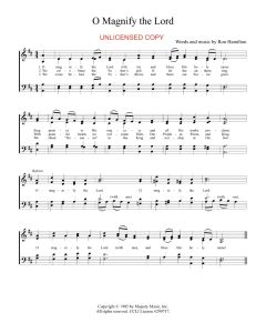 O Magnify the Lord - Hymn Style (PDF download)