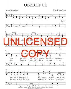 Obedience - Patch Praises (PDF download)