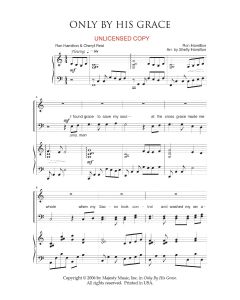 Only by His Grace - Single Song (PDF download)