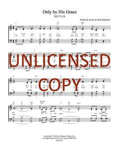 Only by His Grace - Hymn Style (PDF download)