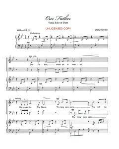Our Father - Wedding Duet (PDF download)