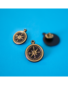 Gold Compass Pin