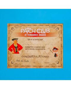 Patch Club Attendance Award Certificate (Quantity: 1)