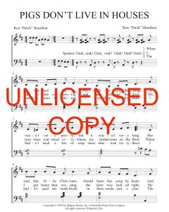 Pigs Don't Live in Houses - Patch Praises Printable Song