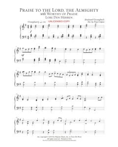 Praise to the Lord, the Almighty/Worthy of Praise - Faye Lopez Piano Solo (PDF download)
