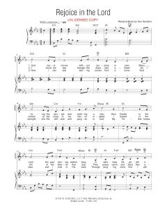Rejoice in the Lord - Vocal Solo (PDF download)