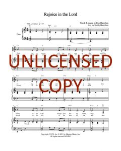 Rejoice in the Lord Piano/Vocal (PDF download)