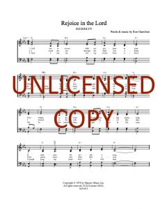 Rejoice in the Lord - Hymn Style (PDF download)