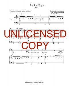 Rock of Ages SAB - Simply Majesty  Version (PDF download)