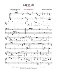 Search Me Piano/Vocal (PDF download)