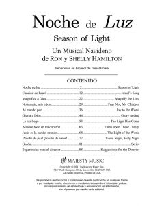 Noche de luz SATB (Season of Light)