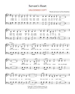 A Servant's Heart - Hymn Style (PDF download)