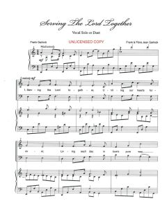 Serving the Lord Together- Wedding Duet (PDF download)