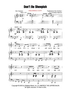 Don't Be Sheepish - Children's Choral (PDF download)