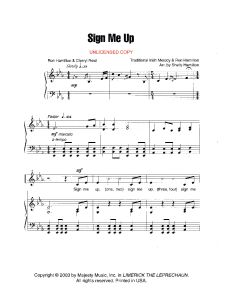 Sign Me Up - Children's Choral (PDF download)