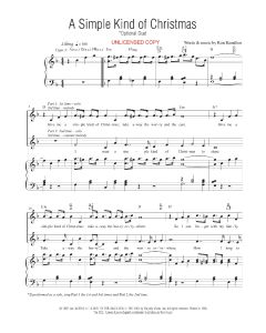 A Simple Kind of Christmas - Solo w/Duet (PDF download)