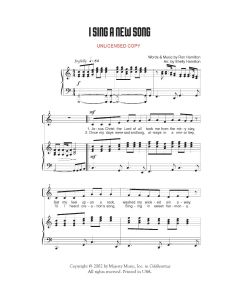 I Sing a New Song - Children's Choral (PDF download)