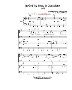 In God We Trust, In God Alone Simply Majesty Version (PDF download)