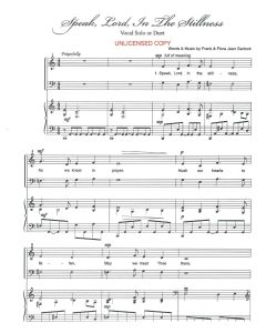 Speak Lord, In the Stillness - Wedding Duet (PDF download)