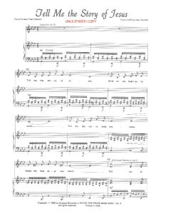 Tell Me the Story of Jesus - Children's Choral (PDF download)