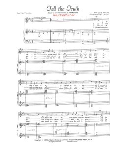 Tell the Truth - Children's Choral (PDF download)