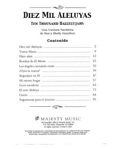 Diez mil aleluyas libro coral (Ten Thousand Hallelujahs) 