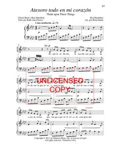 Atesoro todo en mi corazon (Think Upon These Things)