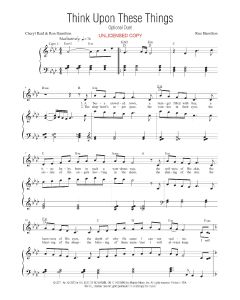 Think Upon These Things - Vocal Solo w/ Optional Duet (PDF download)
