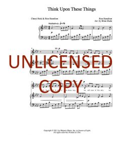 Think Upon These Things Choral (PDF download)