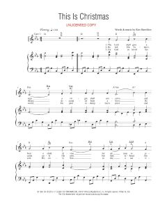 This Is Christmas - Vocal Solo (PDF download)